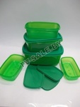 Набор пластиковых зеленых контейнеров для продуктов Stay Fresh Green 10 предметов  (код.9-1757)
