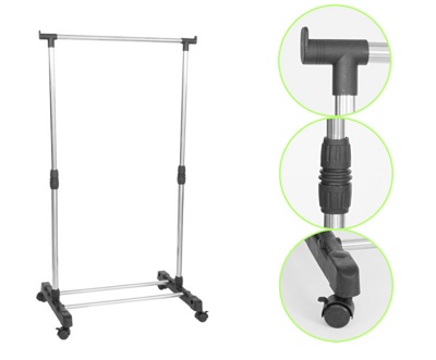 Вешалка-стойка для одежды на колесиках Single-Pole Telescopic Clothes rack ( арт 9-7854 ) 