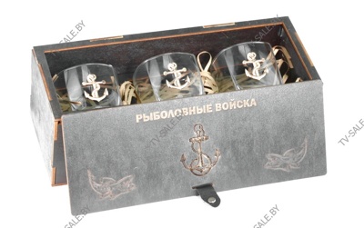 Набор подарочный Рыболовные войска с бронзовыми якорями ( код 0007 )