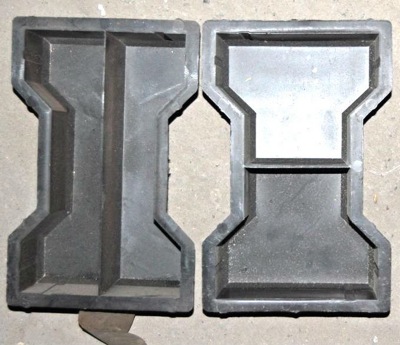 Форма для изготовления тротуарной плитки ALPHA 3/1 (3 шт) "код.0082" 