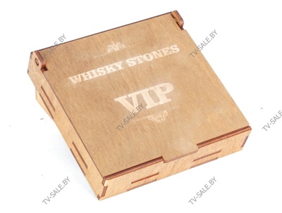 Деревянная коробка Vip с камнями для напитков ( код 0007 ) 