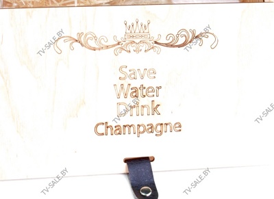 Подарочный набор Save water drink champagne с бокалами ( код 0007 ) 