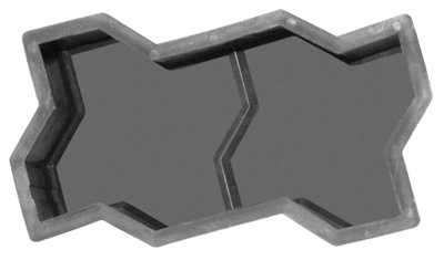 Форма для изготовления тротуарной плитки ALPHA 5/2 (1 шт) "код.0082" 