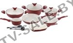 Набор посуды с керамическим покрытием Bergner BG-6716 (Бергнер БГ-6716) 10 предметов 