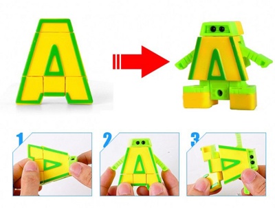 Образовательная игрушка "Alphabet Robots" Алфавит - роботы трансформеры (код.0129)
