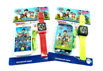 Детские развивающие часы + телефон Paw Patroll (арт. 9-6625) "0099"