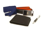 Подарочный набор для мужчин 4 в 1 галстук, ремень, ручка,портмоне (арт.9-6905)