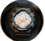 Часы Casio G-SHOCK (черн. с синим цифербл. в метал. коробке) (арт.9-976)