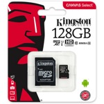 Карта памяти Kingston Canvas Select MicroSDXC 128Gb Class 10 UHS-I с адаптером SD ( арт. 8-106735)