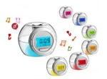 Часы-будильник "7 Color Сhanging Alarm Clock" с RGB подсветкой (арт.9-6845) "0021"