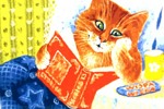 Живопись на холсте "Белоснежка. Котик с книжкой" 30 х 40 см (арт. 9-5555) код. 0027 
