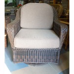 Кресло качалка из ротанга "Лагуна", цвет венге и коньяк "0176"