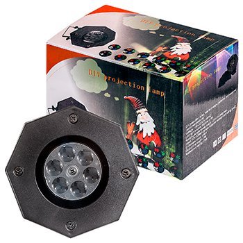 Проектор лазерный DIY progection lamp с эффектом цветомузыки со съемными кассетами 9-7244