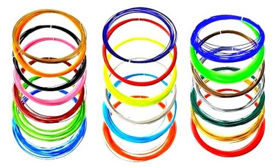 Цветной ABS-пластик для 3D ручек - 9 цветов на выбор по 10 м (код. 0130) 